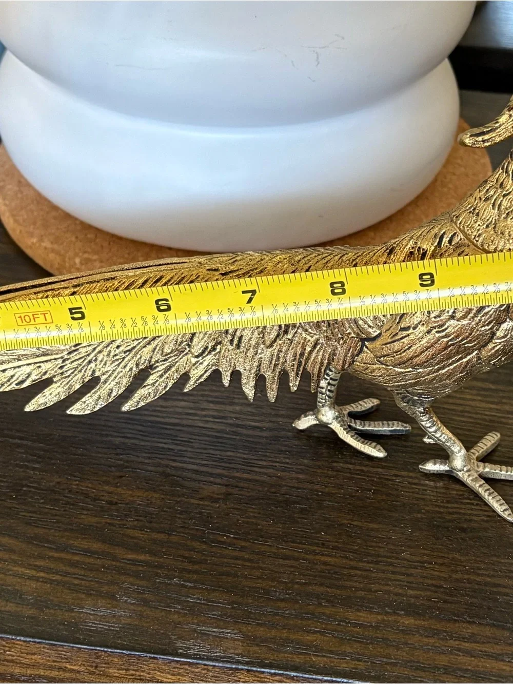 Vintage brass pheasant figurine.